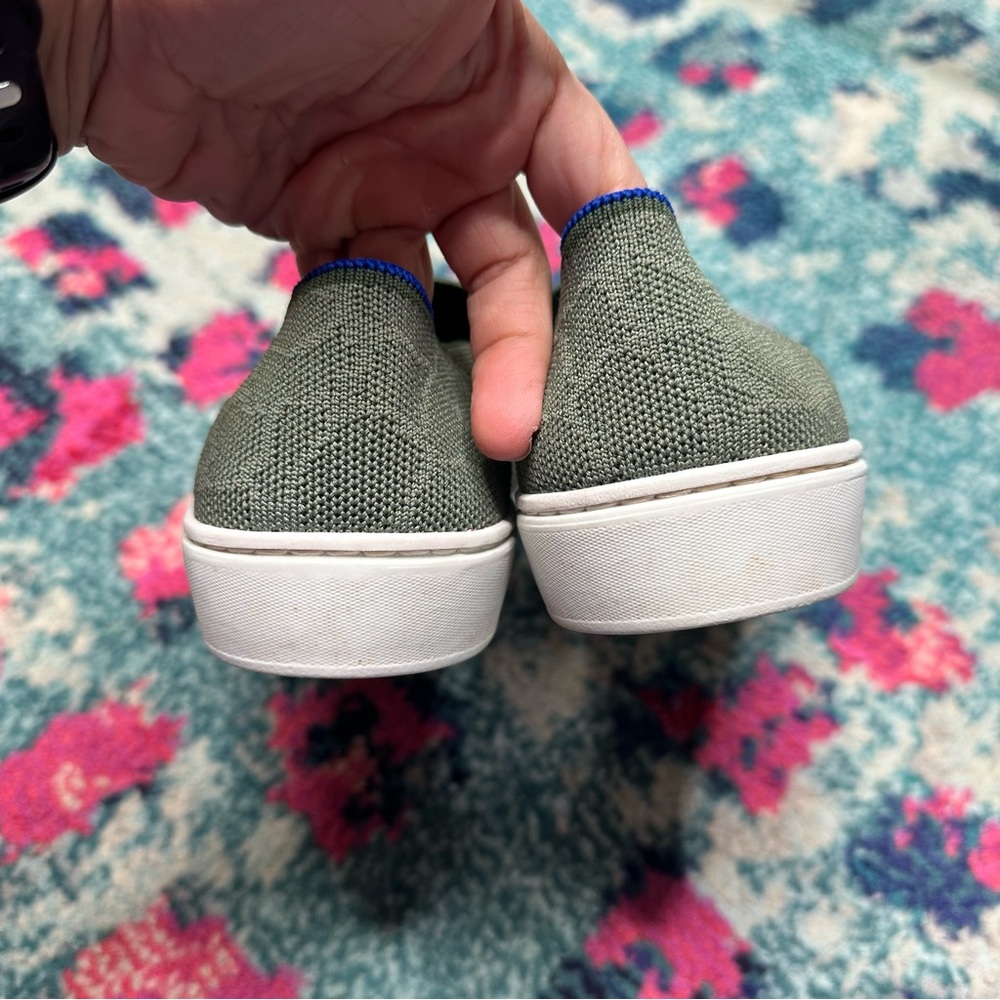 Rothy’s The Slip On Sneaker in Green Safari Retired Print - Picture 6 of 10